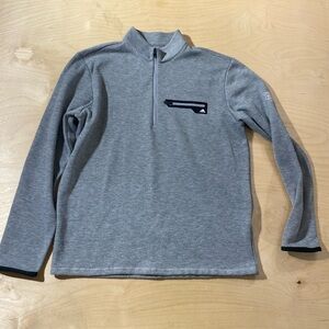 Adidas Light Gray Quarter-Zip Pullover Medium (DZ)